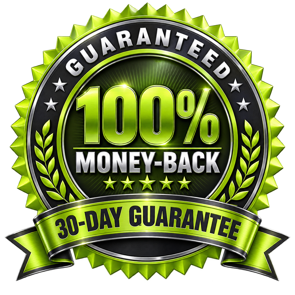 30-day 100% money-back guarantee